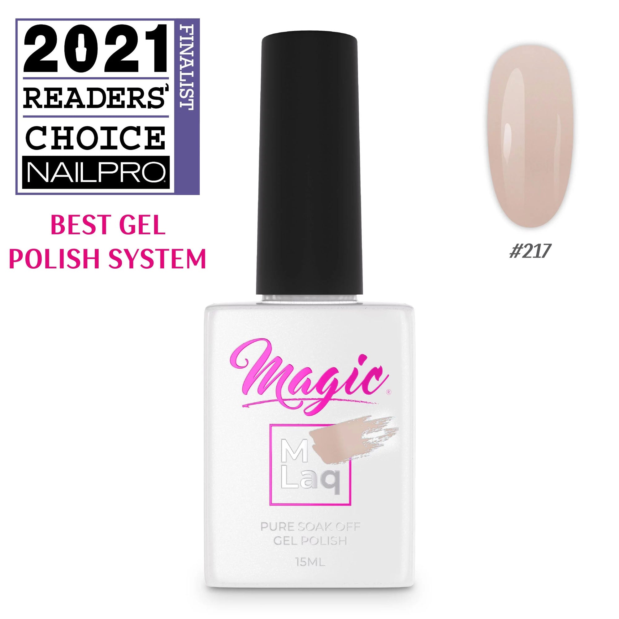 Magic Gel Polish MLaq 15 ml - Gentle Nude #217