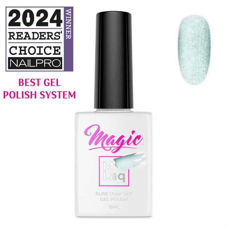 Magic Gel Polish MLaq 15 ml - Mint Cat Eye #372