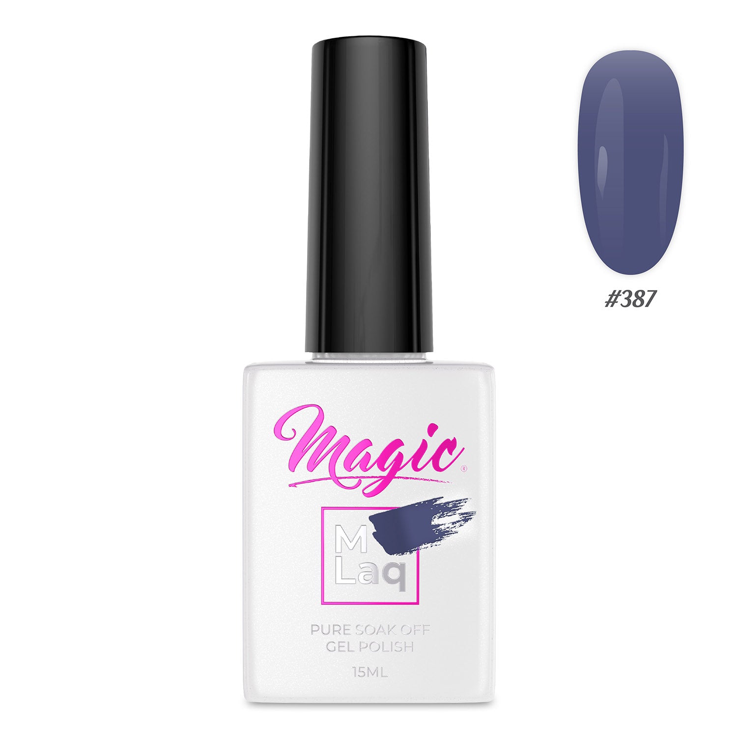 Magic Gel Polish MLaq 15 ml - Muted Ink #387
