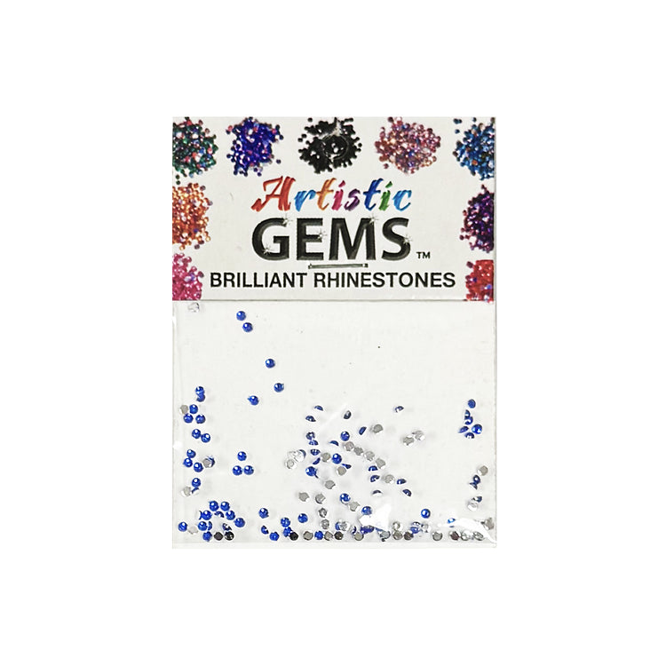 Artistic Gems Round Rhinestone 144ct - Blue 00102