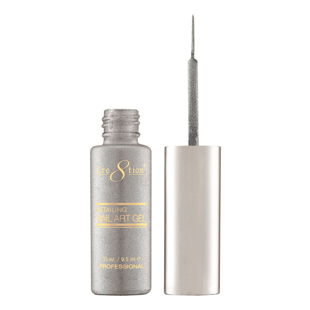 Cre8tion Detailing Nail Art Gel 0.33 oz -23 Fine Silver 1258