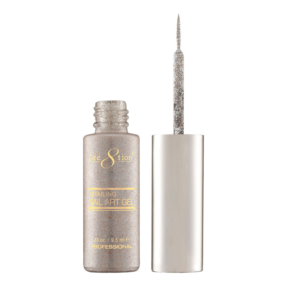 Cre8tion Detailing Nail Art Gel 0.33oz -34 Silver Holo 1269