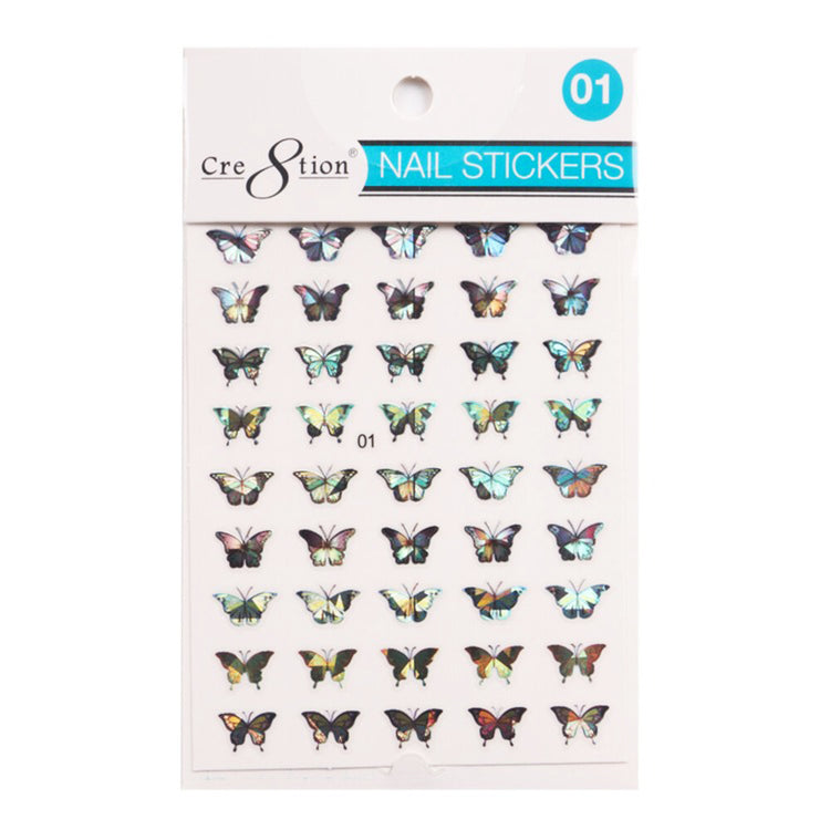 Cre8tion Nail Art Sticker Butterfly 01 1101-1109