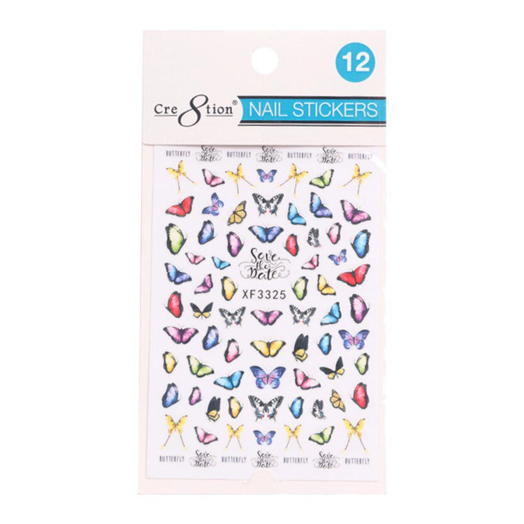 Cre8tion Nail Art Sticker Butterfly 12 1101-1123