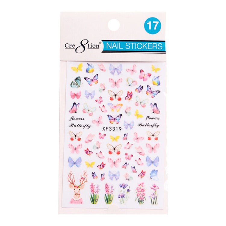 Cre8tion Nail Art Sticker Butterfly 17 1101-1128