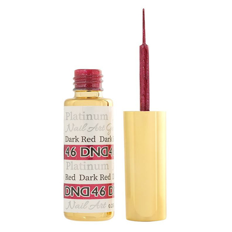 DND Nail Art Gel 0.25 fl oz/9 ml - Platinum Dark Red DND46
