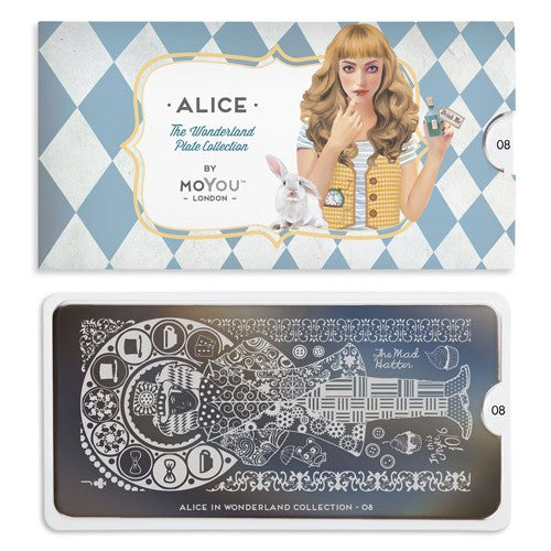 MoYou Nail Art Plate Collection Alice 08 #MPALI08