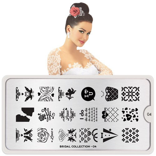 MoYou Nail Art Plate Collection Bridal 04 #MPBRI04