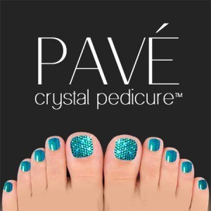 Pave Crystal Pedicure Mini Kit, 8pcs - Blue Zircon