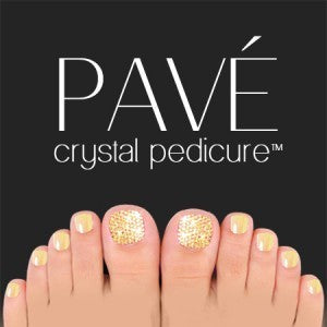 Pave Crystal Pedicure Mini Kit, 8pcs - Gold