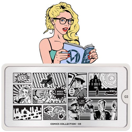 MoYou Nail Art Plate Collection Comics Girl 03 #MPCOM03