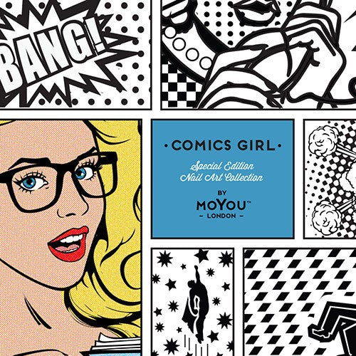 MoYou Nail Art Plate Collection Comics Girl 05 #MPCOM05