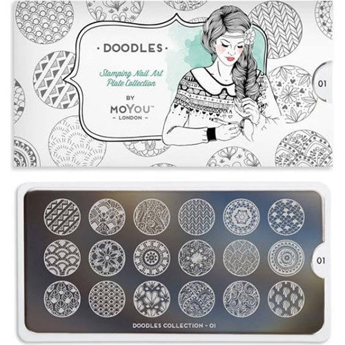 MoYou Nail Art Plate Collection Doodles 01 #MPDOO01