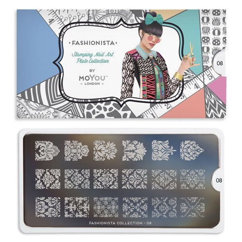 MoYou Nail Art Plate Collection Fashionista 08 #MPFAS08