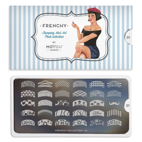 MoYou Nail Art Plate Collection Frenchy 01 #MPFRE01