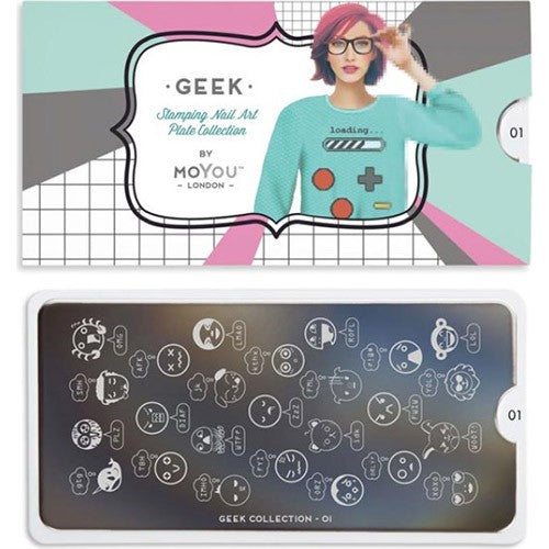 MoYou Nail Art Plate Collection Geek 01 #MPGEE01