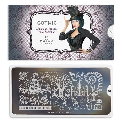 MoYou Nail Art Plate Collection Gothic 01 #MPGOT01