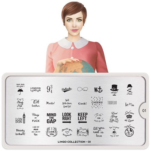 MoYou Nail Art Plate Collection Lingo 01 #MPLIN01