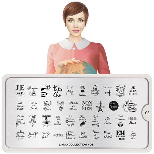 MoYou Nail Art Plate Collection Lingo 03 #MPLIN03