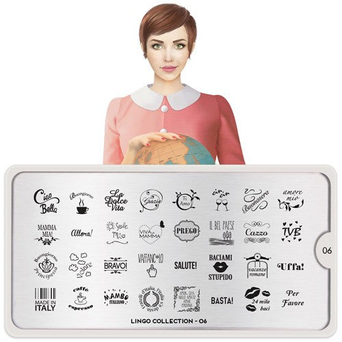 MoYou Nail Art Plate Collection Lingo 06 #MPLIN06