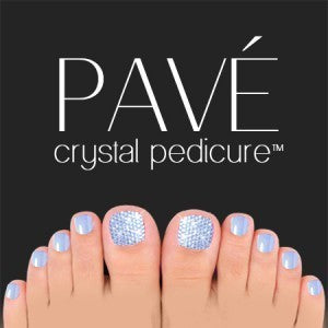 Pave Crystal Pedicure Mini Kit, 8pcs - Light Sapphire