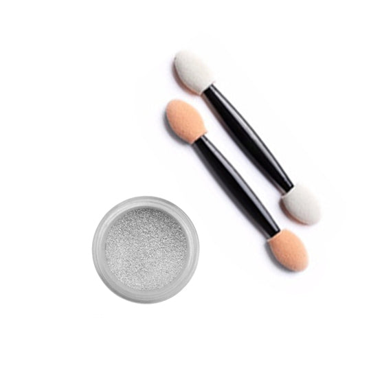 Chrome Effect Pigment Nail Art 6g Silver #P055-C