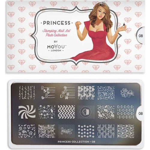 MoYou Nail Art Plate Collection Princess 08 #MPPRI08