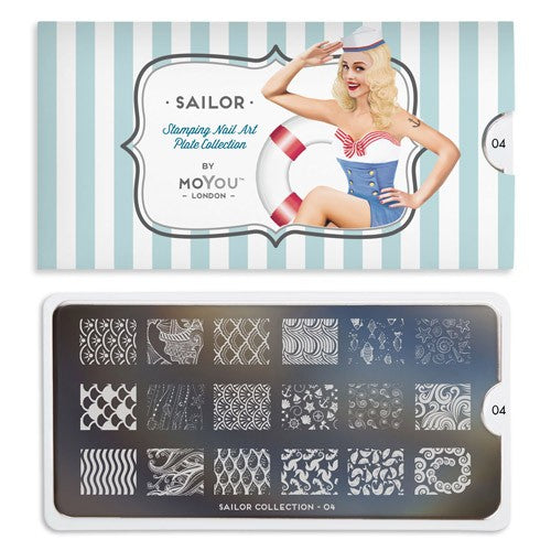 MoYou Nail Art Plate Collection Sailor 04 #MPSAI04