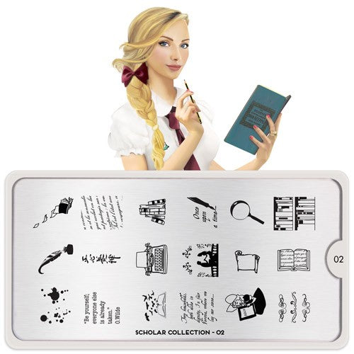 MoYou Nail Art Plate Collection Scholar 02 #MPSCH02