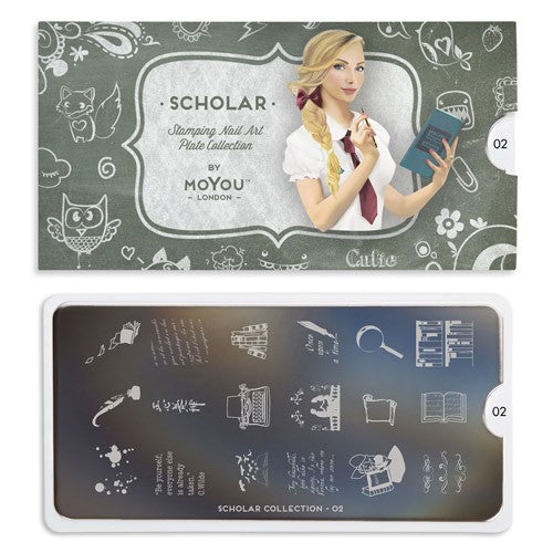 MoYou Nail Art Plate Collection Scholar 02 #MPSCH02