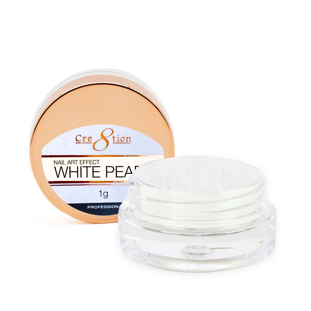 Cre8tion Nail Art Effect 1g White Pearl 1101-0711 / 00221