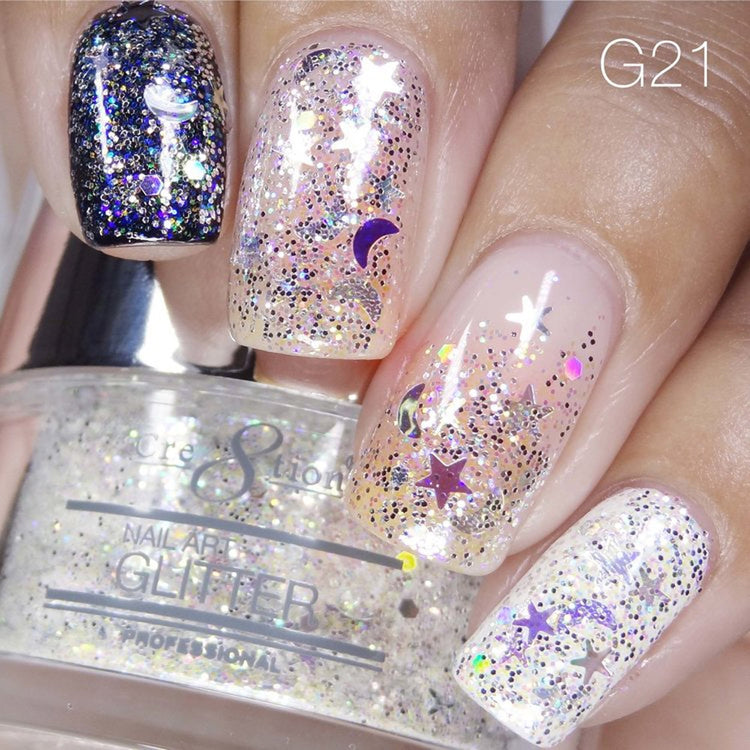 Cre8tion Nail Art Glitter 1 fl oz/30g Glitter 21 #1101-0512