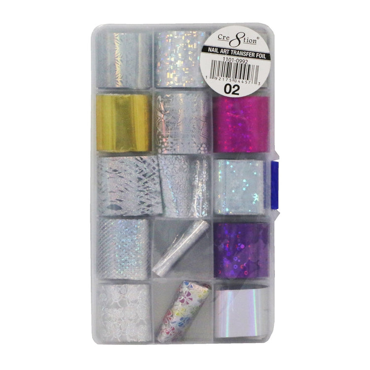 Cre8tion 15 Designs Nail Art Transfer Foil Col.02 #1101-0992