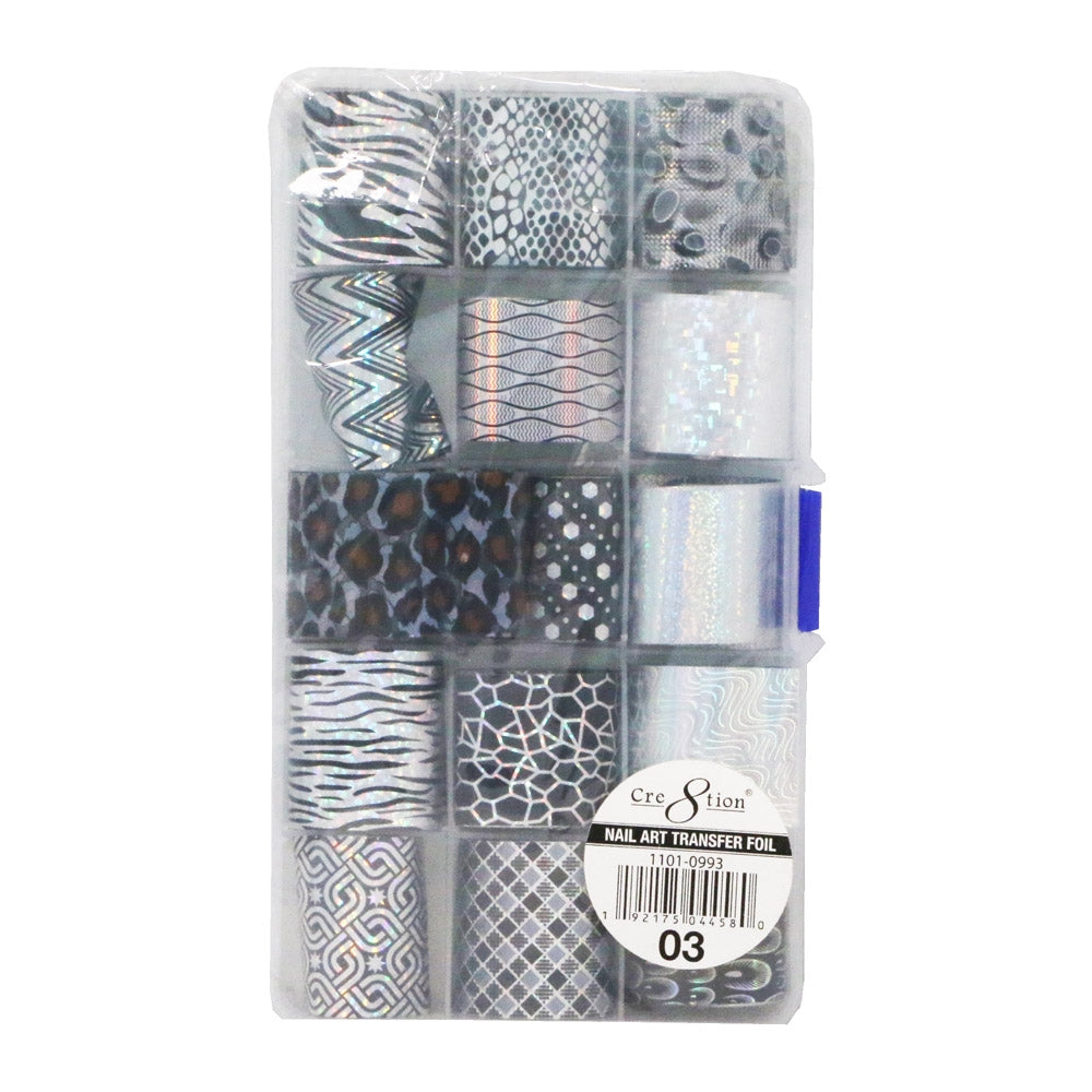 Cre8tion 15 Designs Nail Art Transfer Foil Col.03 #1101-0993