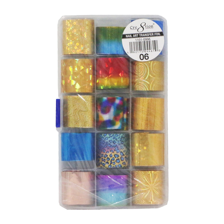 Cre8tion 15 Designs Nail Art Transfer Foil Col.06 #1101-0996
