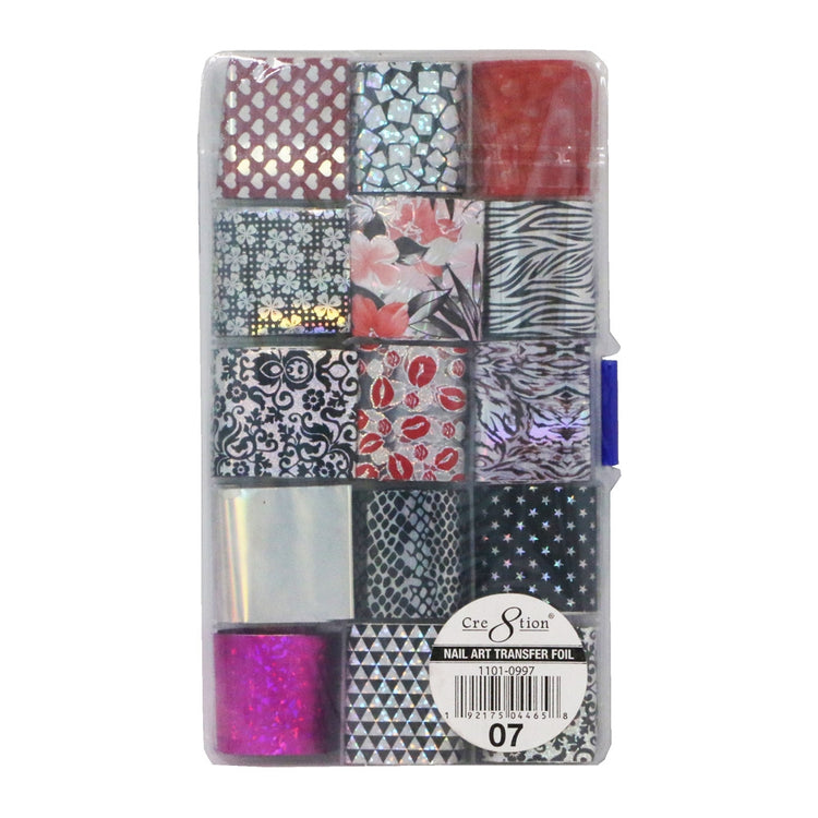 Cre8tion 15 Designs Nail Art Transfer Foil Col.07 #1101-0997