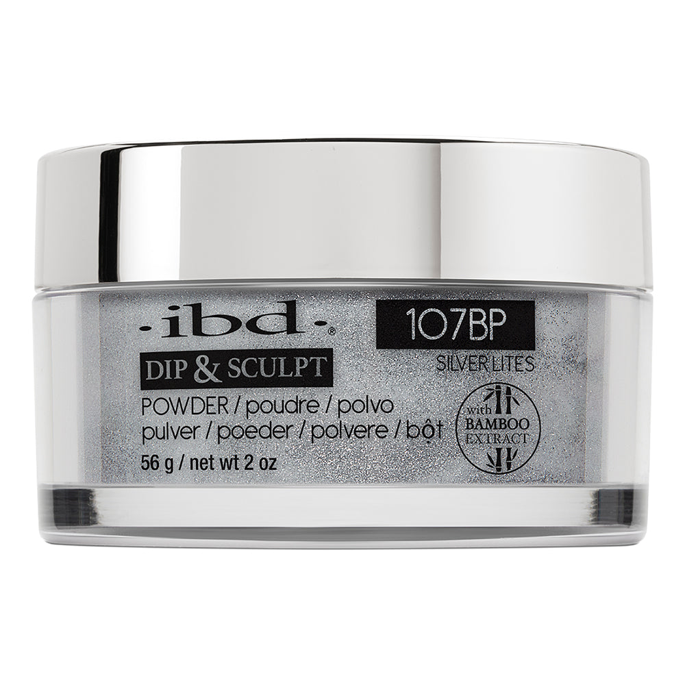 IBD Dip&Sculpt Powder 2 oz/56 g Silver Lites 107BP