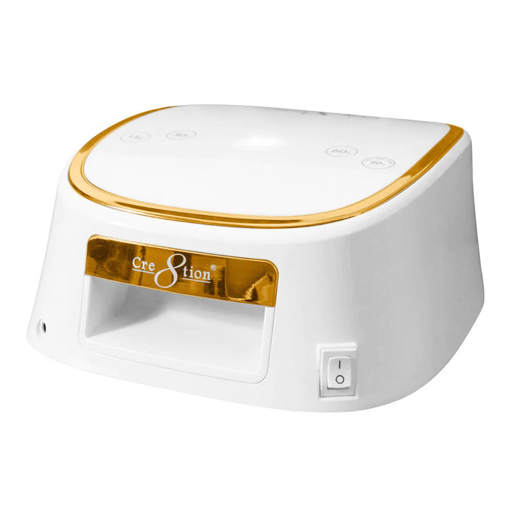 Cre8tion Corless LED/UV Lamp White with Gold Rim 13198