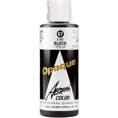Holbein Liquid Acrylic Black Opaque E167 3.3oz. 100ml