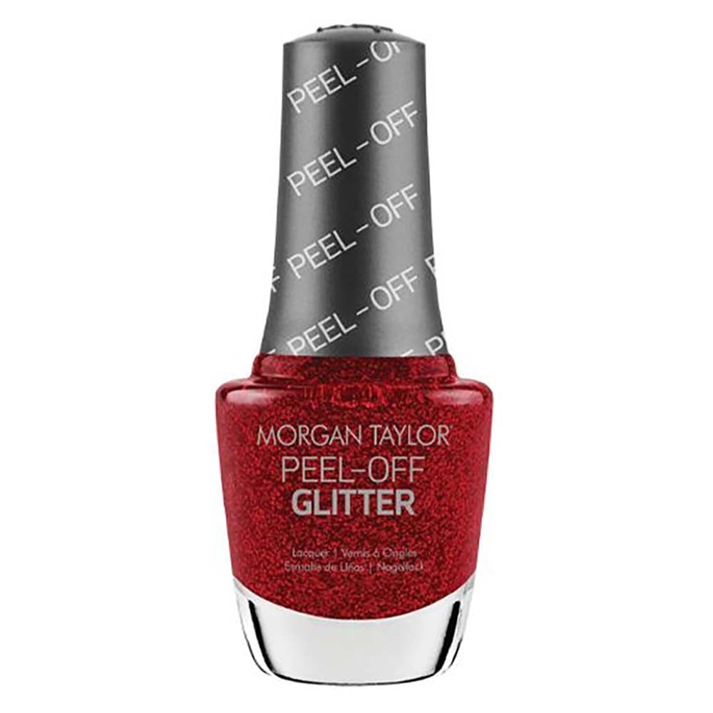 Morgan Taylor Peel Off Glitter Rare As Rubies 0.5oz- 3160029