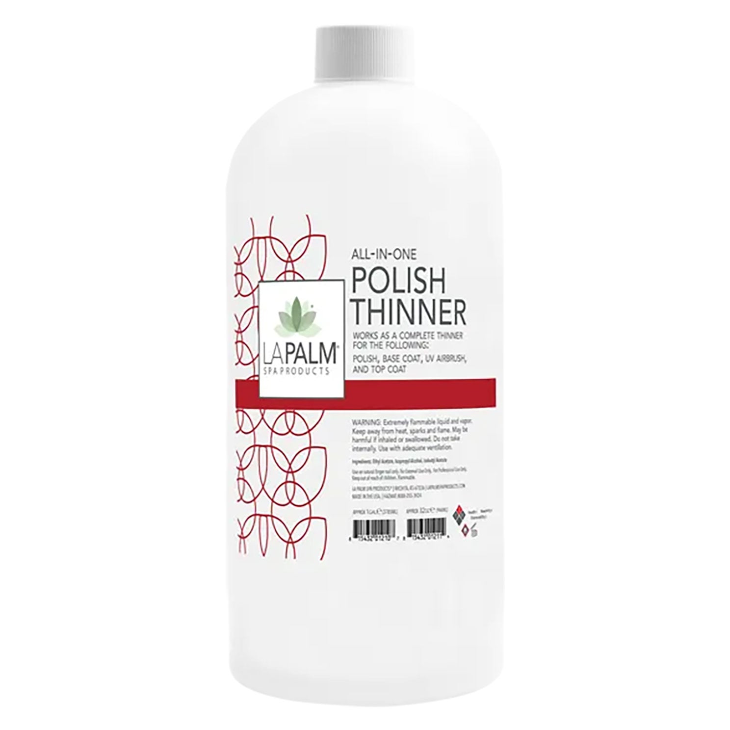La Palm All-In-One Polish Thinner 32 fl.oz./946ml - LP014