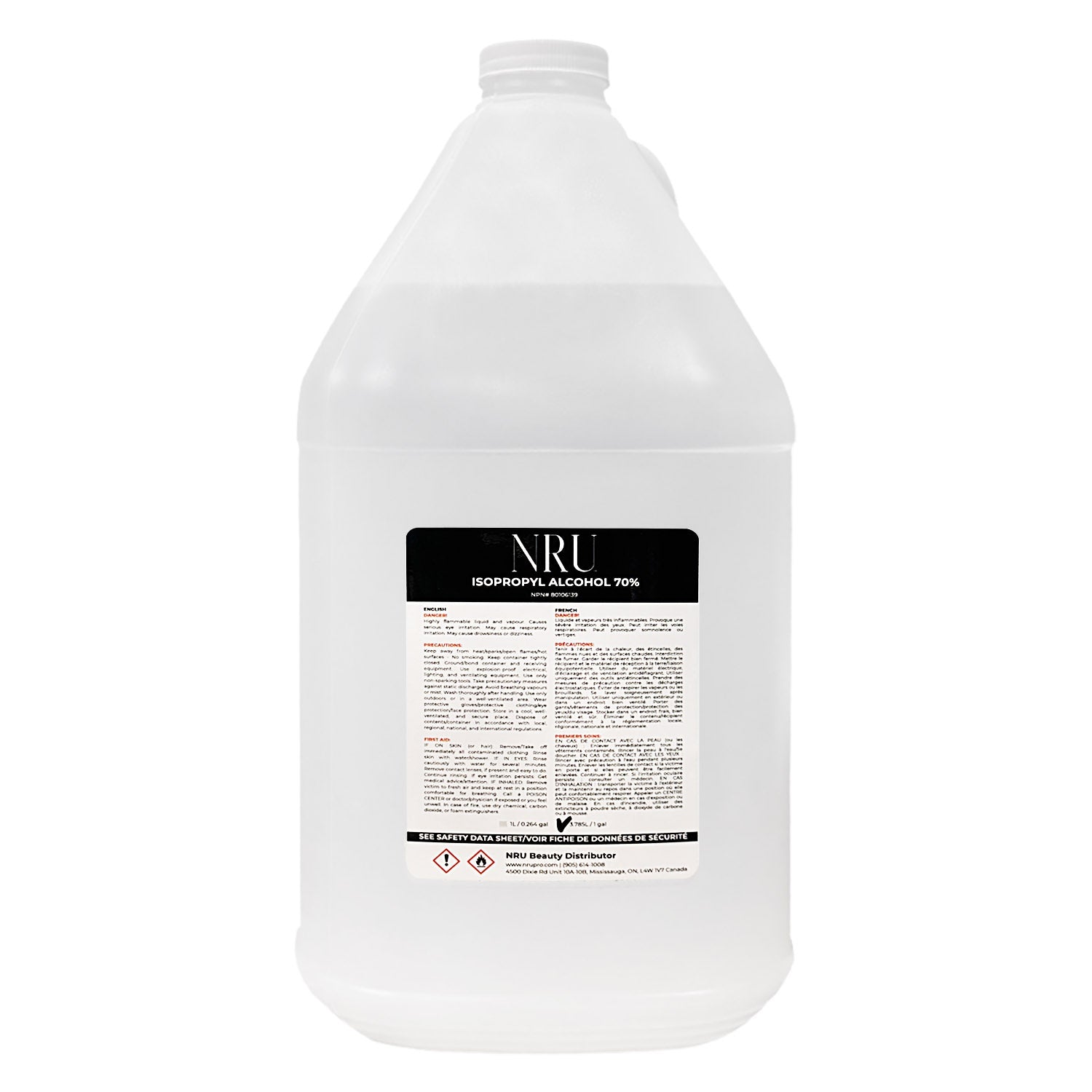 NRU Canadian Alcohol 70% 1Gallon NPN # 80106139 06139