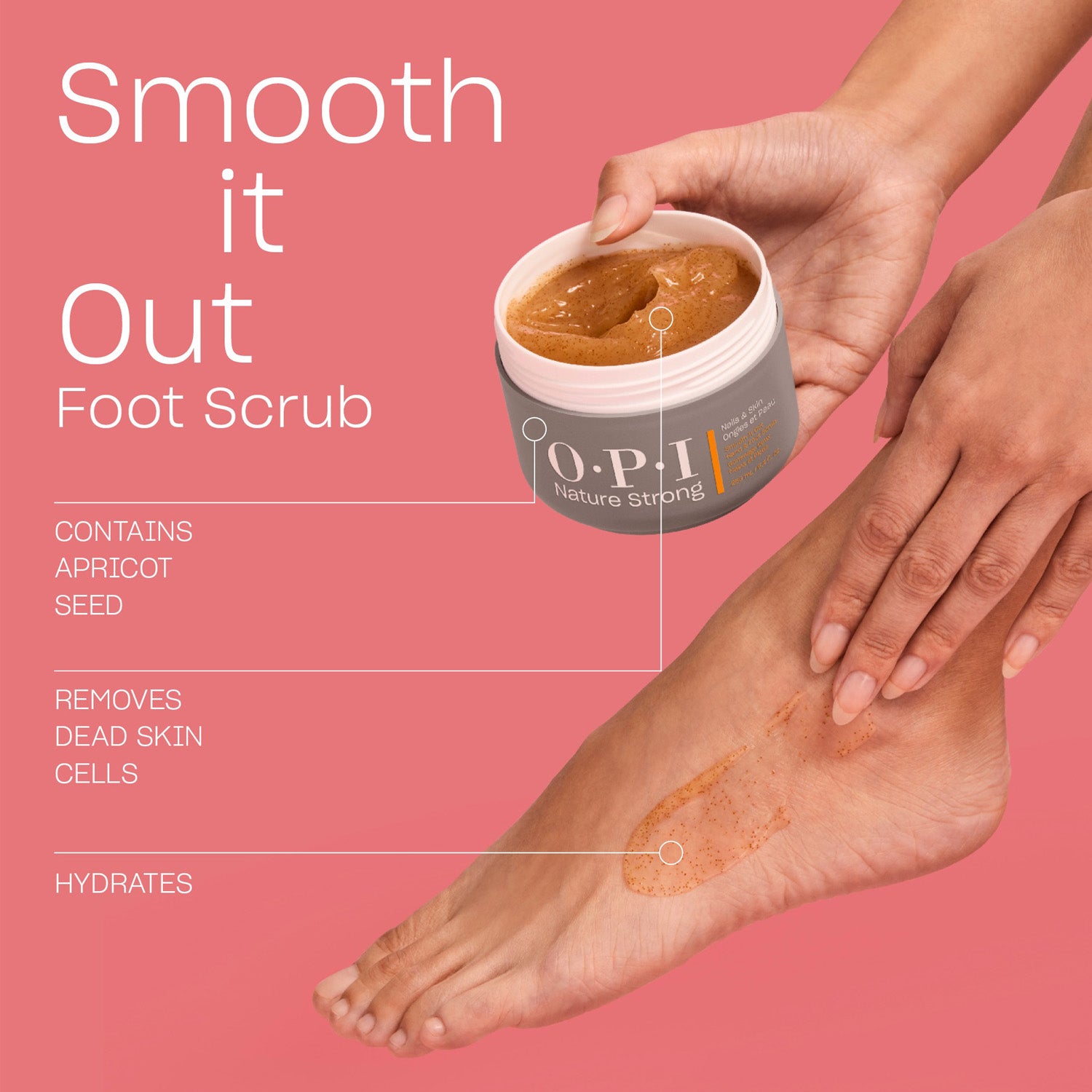 OPI Nature Strong Smooth It Out Hand & Foot Scrub 250 mL