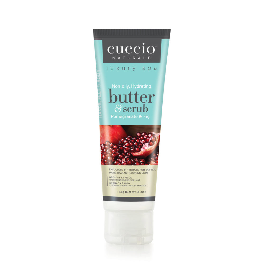 Cuccio Non-Oily Butter & Scrub 4 oz Pomegranate & Fig #3383
