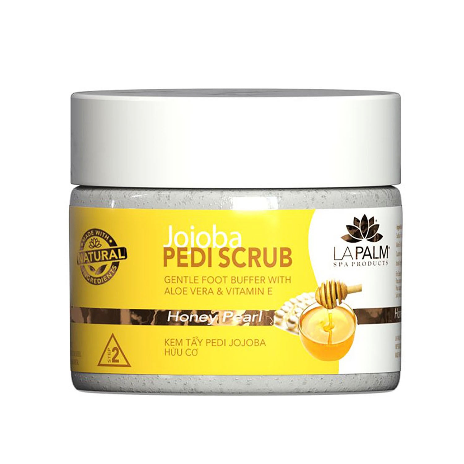 La Palm Jojoba Pedi Scrub 12 oz - Honey Pearl LP326/02338