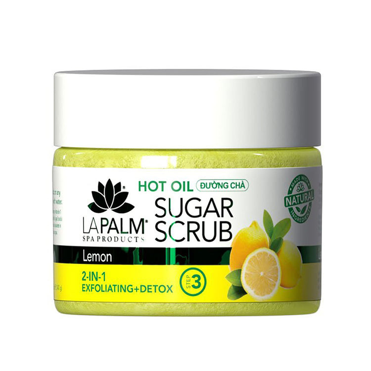 La Palm Hot Oil Sugar Scrub 12 oz - Lemon LP428/03441