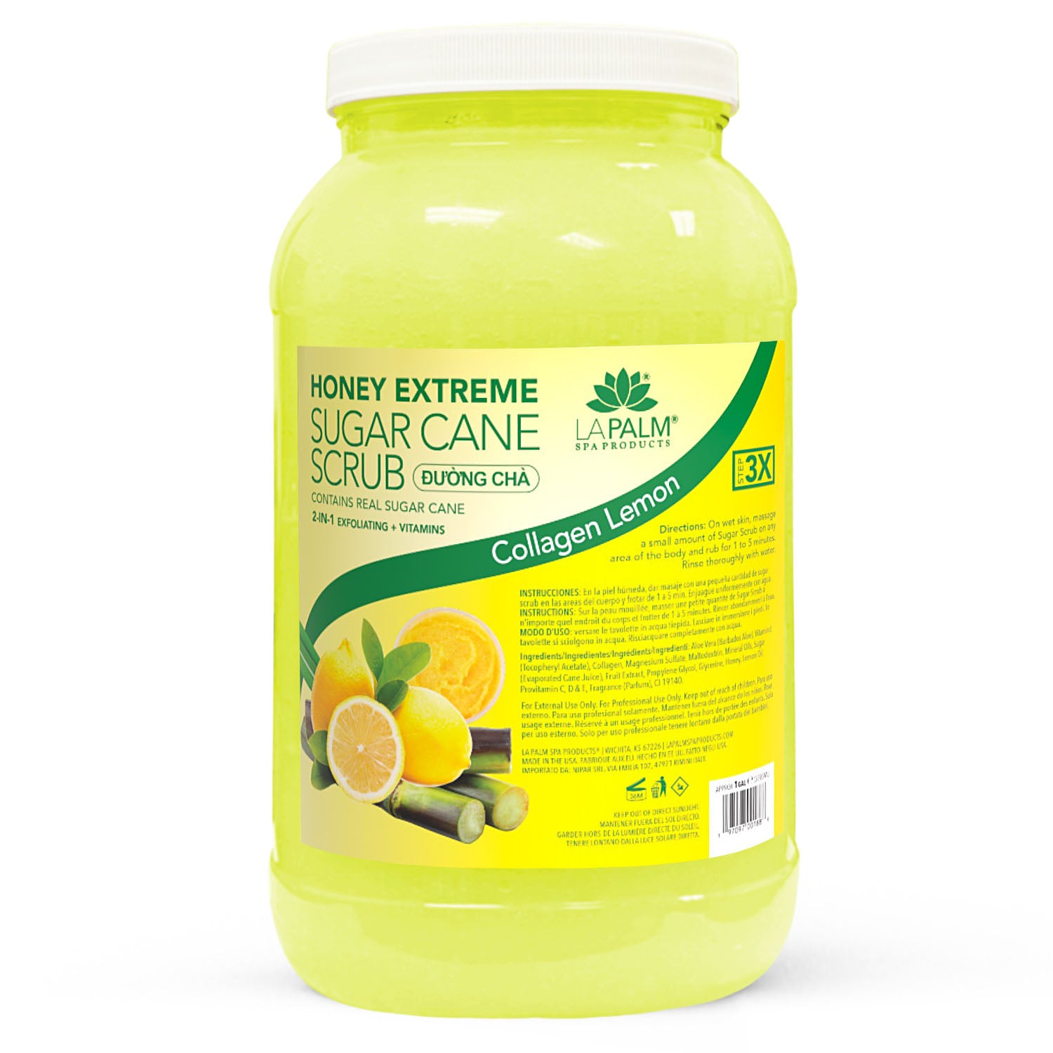 La Palm Sugar Cane Scrub Gal - Lemon LP481 00188