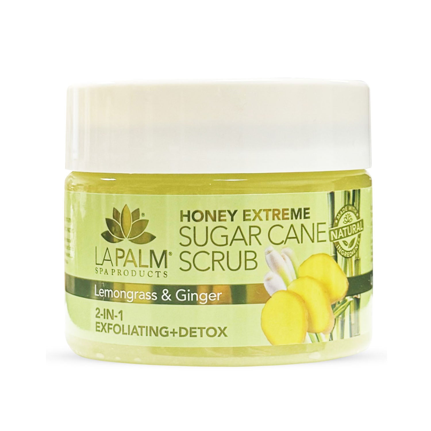 La Palm Sugar Cane Scrub 12 oz - Lemongrass & Ginger 03286