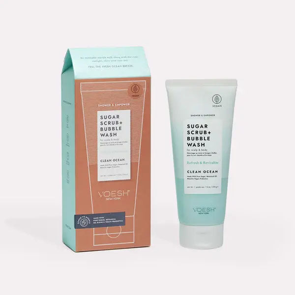 Voesh Shower & Empower Sugar Scrub + Bubble Wash Clean Ocean