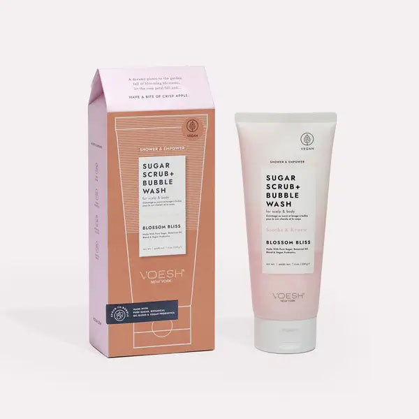 Voesh Shower & Empower Sugar Scrub + Bubble Wash Blossom Bli